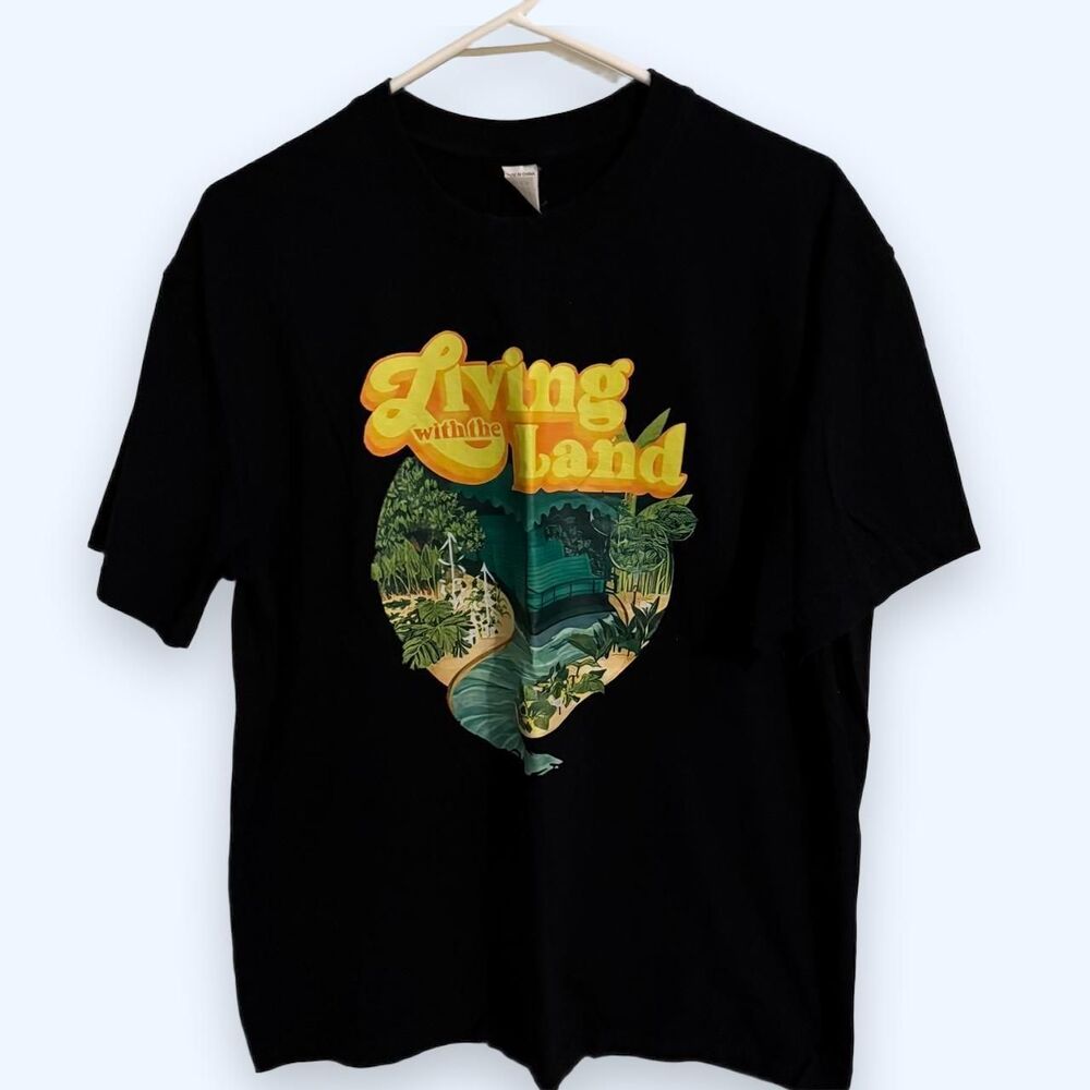Disney T-Shirt Men L Black Living With The Land Epcot Retro Boat Ride